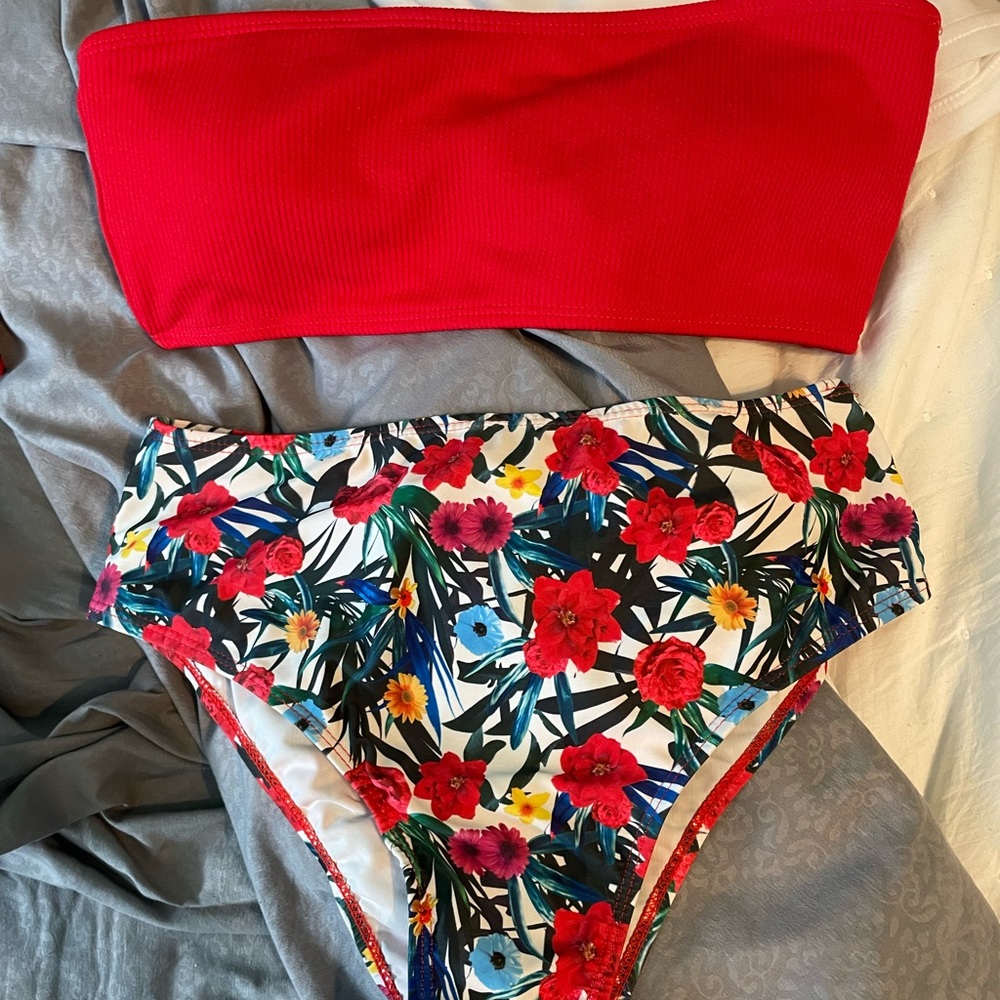 Shein high waisted bathing suit